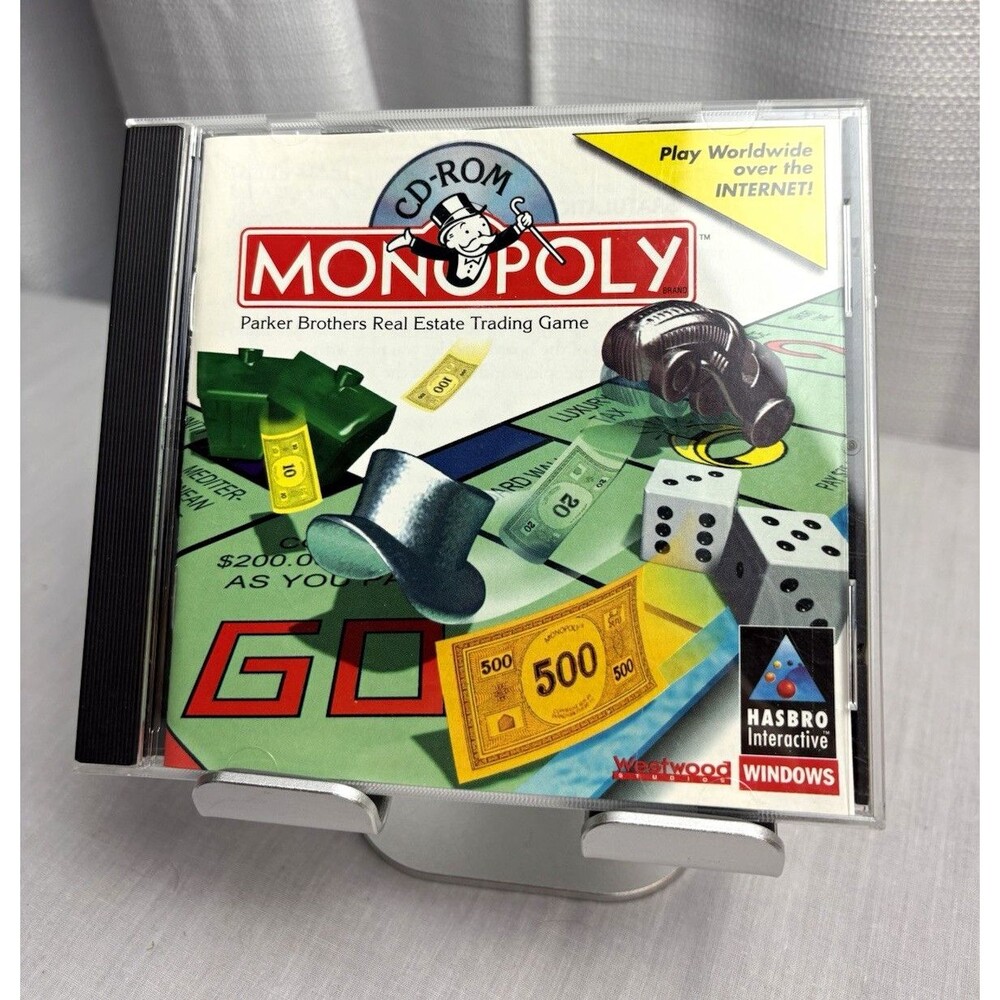 Hasbro Interactive Monopoly PC CD-ROM Windows Board Game Multiplayer Online